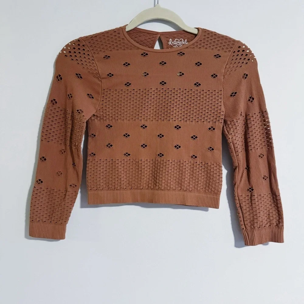 Intimately Free People - Perforated Seamless 3/4 Sleeve Top